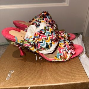 Christian Louboutin sandals. Multi color.